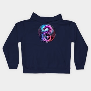 Lunar Guardian: Moonlit Dragon Crest Kids Hoodie